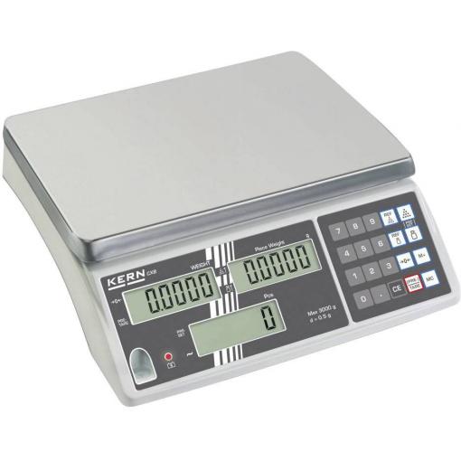 Kern CXB 3K1NM počítací váha CXB 3K1NM Max. váživost 3 kg Rozlišení 1 g napájeno akumulátorem, 230 V vícebarevná