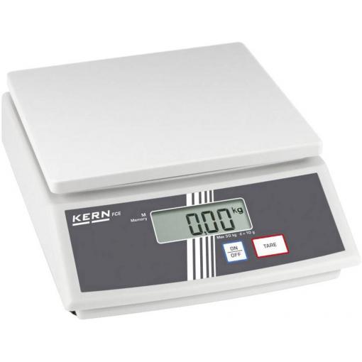 Kern FCE 3K1N stolní váha FCE 3K1N Max. váživost 3 kg Rozlišení 1 g přes napájecí zdroj do zásuvky vícebarevná