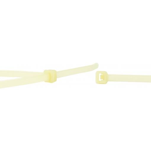 WKK 12072971, 12072971, stahovací pásky, 2.50 mm, 140 mm, přírodní, žárově stabilizované , 100 ks