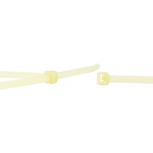 WKK 12074971, 12074971, stahovací pásky, 3.60 mm, 140 mm, přírodní, žárově stabilizované , 100 ks