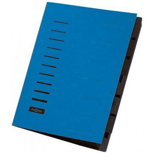 PAGNA Pagna 40058-02, Blau, Porträt, A4, 245 mm, 320 mm 1554277 organizační desky modrá DIN A4 karton prešpán Počet přihrádek: 7