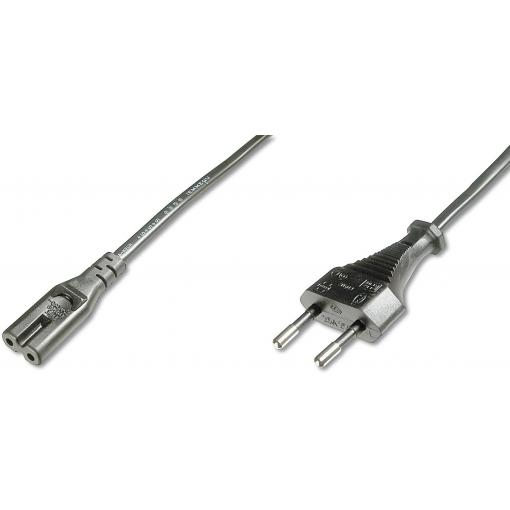 Digitus IEC, napájecí síťový kabel [1x IEC C7 zásuvka - 1x Euro zástrčka] 1.80 m černá