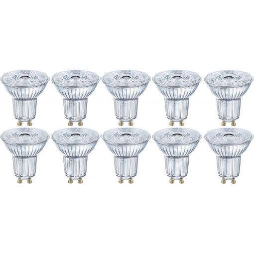 OSRAM HOMELIGHTING 4058075036680 LED Energetická třída (EEK2021) F (A - G) GU10 žárovka 4.3 W = 50 W teplá bílá (Ø x d) 50 mm x 54 mm 10 ks