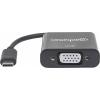 Manhattan 151771 USB / VGA adaptér [1x USB 3.1 zástrčka C - 1x VGA zásuvka] černá barevně rozlišený, flexibilní provedení, fóliové stínění, UL certifikace,