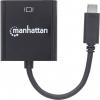Manhattan 151771 USB / VGA adaptér [1x USB 3.1 zástrčka C - 1x VGA zásuvka] černá barevně rozlišený, flexibilní provedení, fóliové stínění, UL certifikace,