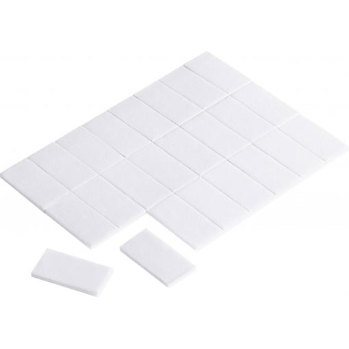 TRU COMPONENTS 1564000 oboustranně lepicí podložky bílá (d x š) 25 mm x 13 mm 24 ks