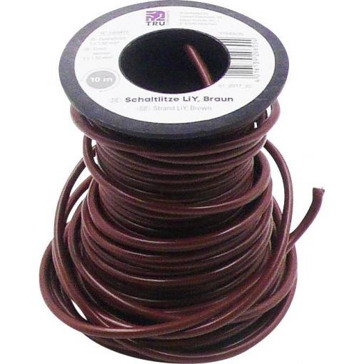TRU COMPONENTS 1564478 lanko/ licna, LiY, 1 x 1.50 mm², hnědá, 10 m