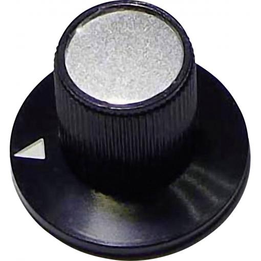 TRU COMPONENTS 23/12 otočný knoflík černá (Ø x v) 23 mm x 17 mm 1 ks