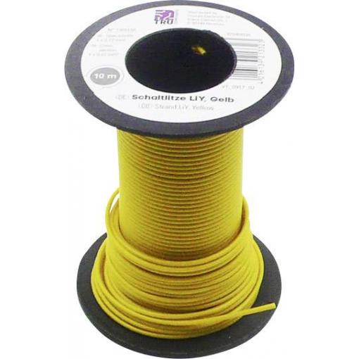 TRU COMPONENTS 1565158 lanko/ licna, LiY, 1 x 0.22 mm², žlutá, 10 m