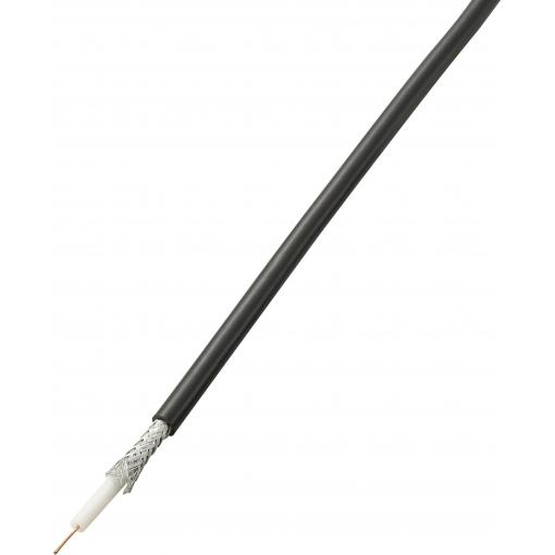 TRU COMPONENTS RG58, 1565756 koaxiální kabel, vnější Ø: 5 mm, 75 Ω, 52 dB, černá, 10 m