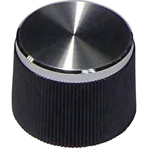 TRU COMPONENTS otočný knoflík černá (Ø x v) 21 mm x 15 mm 1 ks