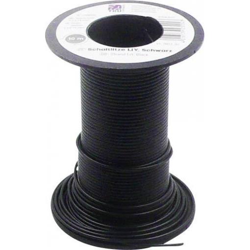 TRU COMPONENTS 1566830 lanko/ licna, LiY, 1 x 0.14 mm², černá, 10 m