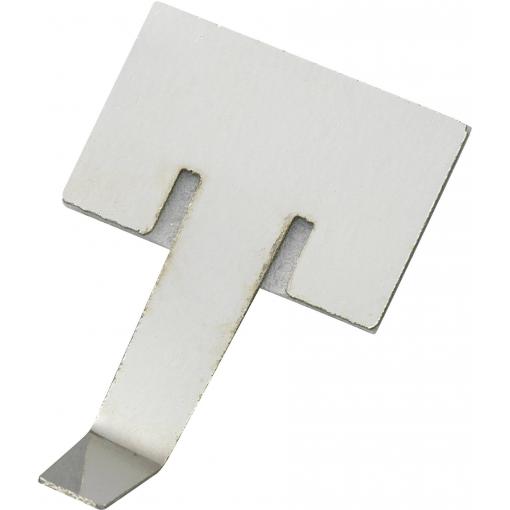 TRU COMPONENTS upevňovací příchytka samolepicí 543674 Průměr kabelového svazku (rozsah) 9.50 mm (max) stříbrná 1 ks