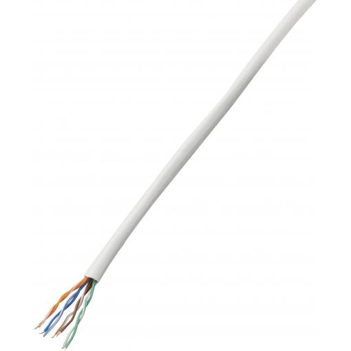 TRU COMPONENTS 1567145 ethernetový síťový kabel CAT 5e U/UTP 4 x 2 x 0.14 mm² bílá 25 m