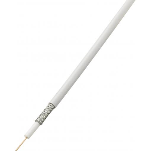 TRU COMPONENTS RG6 /U, 1567170 koaxiální kabel, vnější Ø: 6.60 mm, 75 Ω, 65 dB, bílá, 50 m