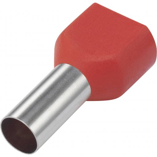 TRU COMPONENTS 1091320 dutinka 10 mm² částečná izolace červená 100 ks