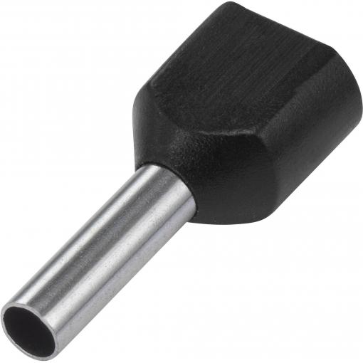 TRU COMPONENTS 1091322 dutinka 6 mm² částečná izolace černá 100 ks