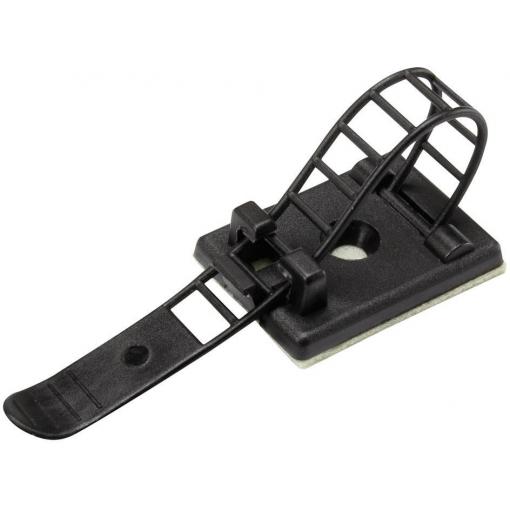 TRU COMPONENTS WCT-85 úchytka samolepicí, šroubovací 1206771 Průměr kabelového svazku (rozsah) 22 mm (max) s upevňovací páskou černá 1 ks