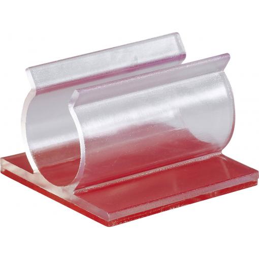 TRU COMPONENTS 93014c470a úchytka samolepicí 1386636 Průměr kabelového svazku (rozsah) 12.70 mm (max) transparentní 1 ks