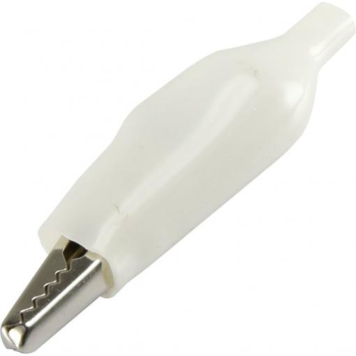 TRU COMPONENTS 93038c48 krokosvorka bílá Délka: 55 mm 1 ks
