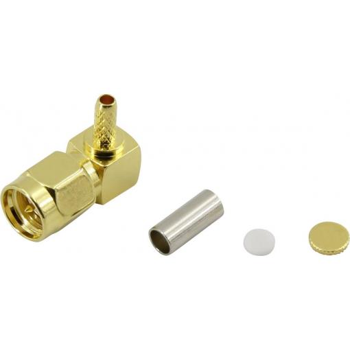 TRU COMPONENTS 93038c4 1386726 SMA konektor zástrčka, zahnutá 50 Ω 1 ks
