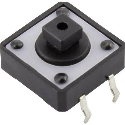 TRU COMPONENTS YST-1103T tlačítko 12 V/DC 0.05 A 1x vyp/(zap) bez aretace (d x š) 12 mm x 12 mm 1 ks