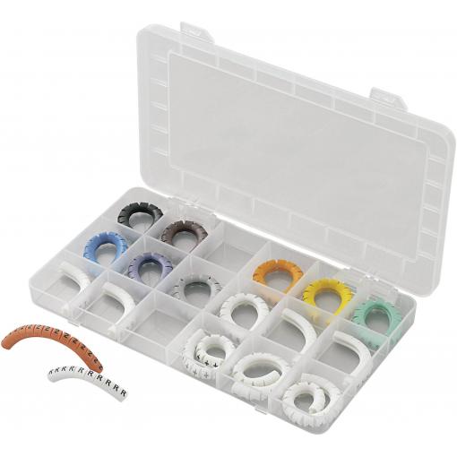 TRU COMPONENTS ECMKS-2 označovací klip na kabely Otisk (Kabelový značkovač) 0 - 9, L, N, R, S, T, PE, +, - Rozsah vnějšího průměru 2 do 5 mm