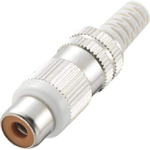 TRU COMPONENTS 719405 cinch konektor zásuvka, rovná Pólů: 2 žlutá 1 ks
