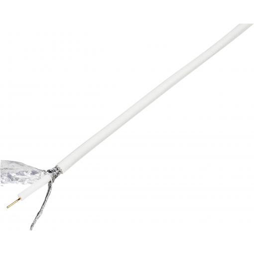 TRU COMPONENTS RG6 /U, 1570973 koaxiální kabel, vnější Ø: 6.60 mm, 75 Ω, 120 dB, bílá, 10 m