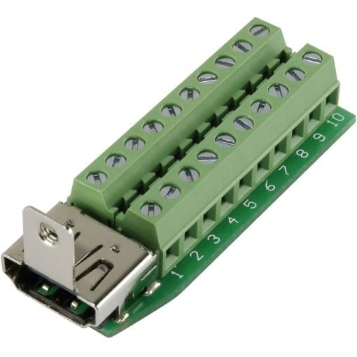TRU COMPONENTS 1229327 HDMI konektor zásuvka, vestavná horizontální Pólů: 20 stříbrná 1 ks
