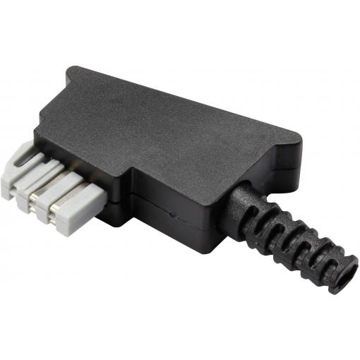 TRU COMPONENTS GM02N Sada TAE zástrčka, zahnutá černá Množství: 1 ks