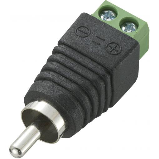 TRU COMPONENTS 735875 cinch konektor zástrčka, rovná Pólů: 2 černá 1 ks