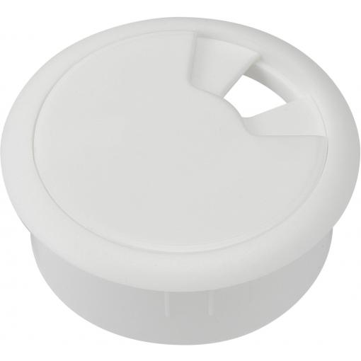 TRU COMPONENTS WP80WT kabelová průchodka pro pracovní desky ABS, bílá, 1 ks