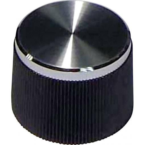TRU COMPONENTS 21/6 otočný knoflík černá (Ø x v) 21 mm x 15 mm 1 ks