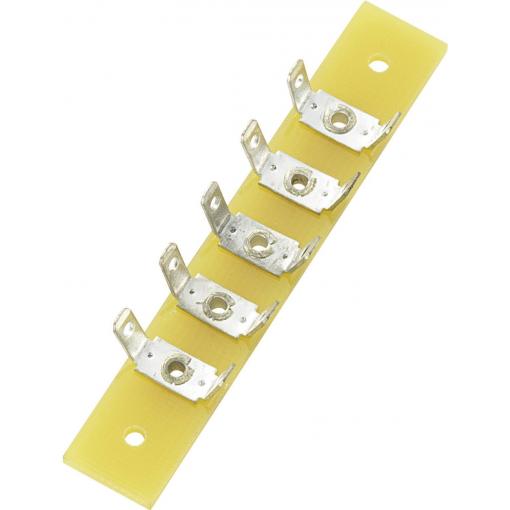 TRU COMPONENTS pájecí lišta jednořadá Počet pólů 5 epoxid (d x š x v) 59 x 10 x 1.6 mm 1 ks