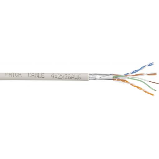 TRU COMPONENTS ethernetový síťový kabel CAT 6 F/UTP 4 x 2 x 0.27 mm² bílá 100 m