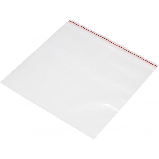 uzavíratelný sáček bez popisných štítků (š x v) 200 mm x 300 mm transparentní polyetylén