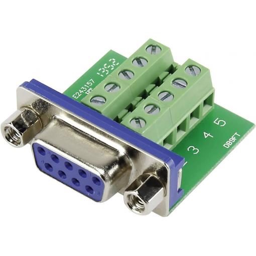 TRU COMPONENTS DSUB09F-10TB-2 1229331 D-SUB zásuvka 90 ° Pólů: 9 šroubovací 1 ks