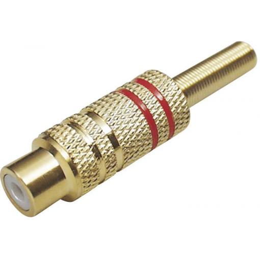 TRU COMPONENTS 1577780 cinch konektor spojka, rovná Pólů: 2 mono černá 1 ks