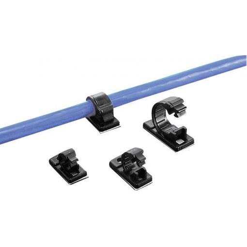 TRU COMPONENTS TC-10JR-S203 úchytka samolepicí 1593029 Průměr kabelového svazku (rozsah) 14 mm (max) černá 1 ks