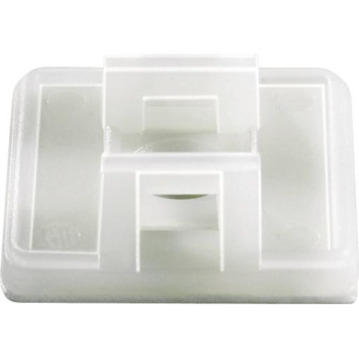 TRU COMPONENTS TC-HC26T203 úchytka samolepicí 1593040 Průměr kabelového svazku (rozsah) 19.40 mm (max) 4cestný vstup pro provlečení transparentní 1 ks