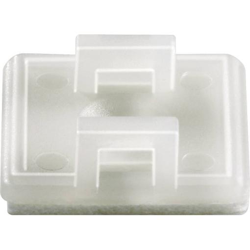 TRU COMPONENTS TC-HC18T203 úchytka samolepicí 1593048 Průměr kabelového svazku (rozsah) 7 mm (max) 4cestný vstup pro provlečení transparentní 1 ks