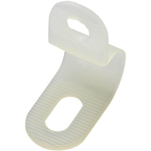 TRU COMPONENTS TC-PC-0406203 upevňovací příchytka šroubovací 1593106 Průměr kabelového svazku (rozsah) 6.40 mm (max) bílá 1 ks