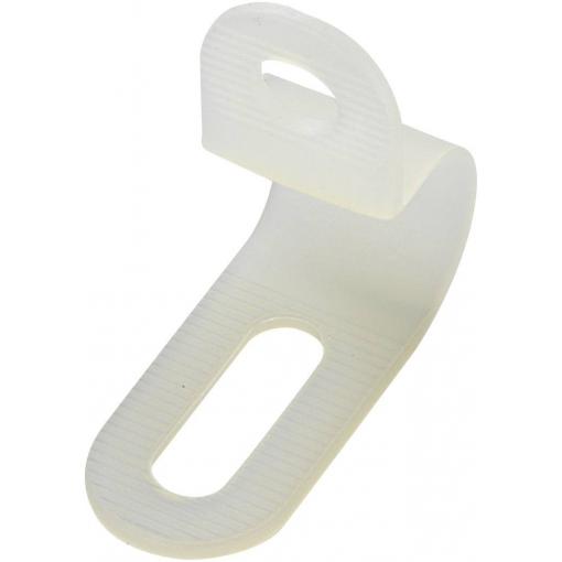 TRU COMPONENTS TC-PC-0609203 upevňovací příchytka šroubovací 1593107 Průměr kabelového svazku (rozsah) 9.50 mm (max) bílá 1 ks