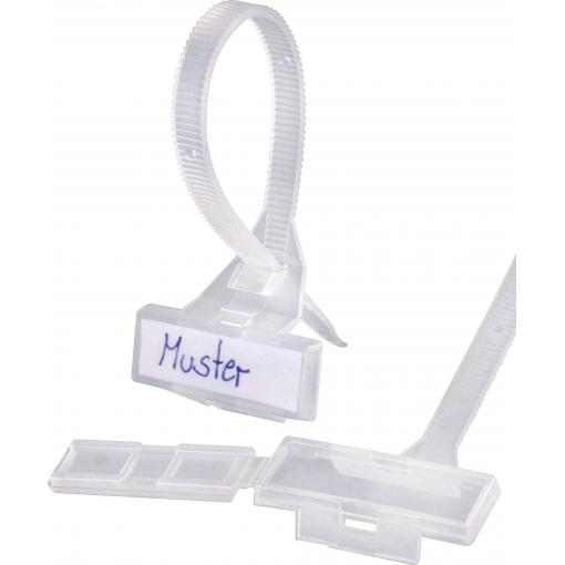 TRU COMPONENTS 1593122 TC-PMT150203 stahovací pásek se značením Druh montáže: kabelové spony Potisknutelná plocha: 30 x 9.20 mm přírodní 1 ks