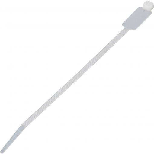 TRU COMPONENTS 1593125 TC-MCV-200SS203 stahovací pásek 200 mm, značení kabelů Potisknutelná plocha: 25 x 8 mm přírodní 100 ks
