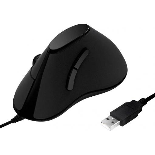 LogiLink ID0158 optická ergonomická myš, přenos USB, 5 tlačítko, 1000 dpi, černá