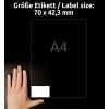 Avery-Zweckform 3652-10 univerzální etikety 70 x 42.3 mm papír bílá 210 ks trvalé inkoustová tiskárna, laserová tiskárna, barevná laserová tiskárna, kopírka,