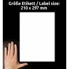 Avery-Zweckform 6125 univerzální etikety 210 x 297 mm papír bílá 10 ks trvalé inkoustová tiskárna, laserová tiskárna, barevná laserová tiskárna, kopírka,