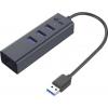 i-tec i-Tec USB 3.0 Metal 3-Port - Hub - 3 x SuperSpeed USB 3.0 + 1 x 10/100/1000 síťový adaptér 10 / 100 / 1000 MBit/s USB 3.2 (Gen 1x1)